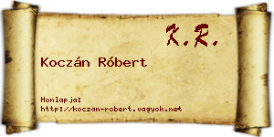 Koczán Róbert névjegykártya