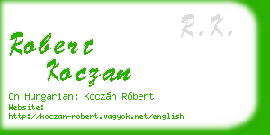 robert koczan business card