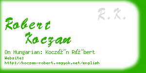 robert koczan business card